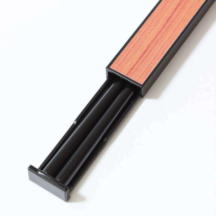 chopsticks inside the cherry woodgrain tone case