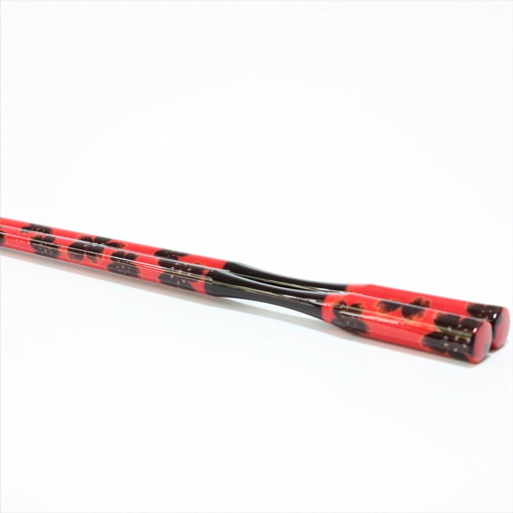Majime Life Ohashi Collection Chopsticks Black Cosmos side shot showing curved neck design
