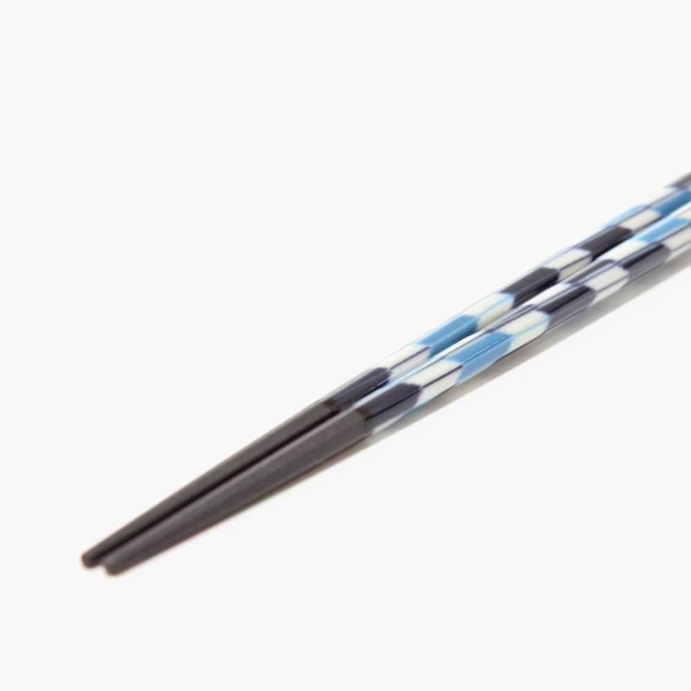 Majime Life Ohashi Collection Chopsticks Blue Yabane pointed tips allow for easy handling of food