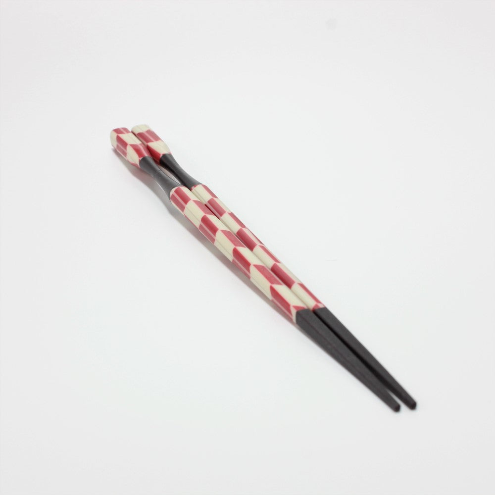 Majime Life Ohashi Collection Chopsticks Yabane top side view of japan made traditional pattern chopsticks