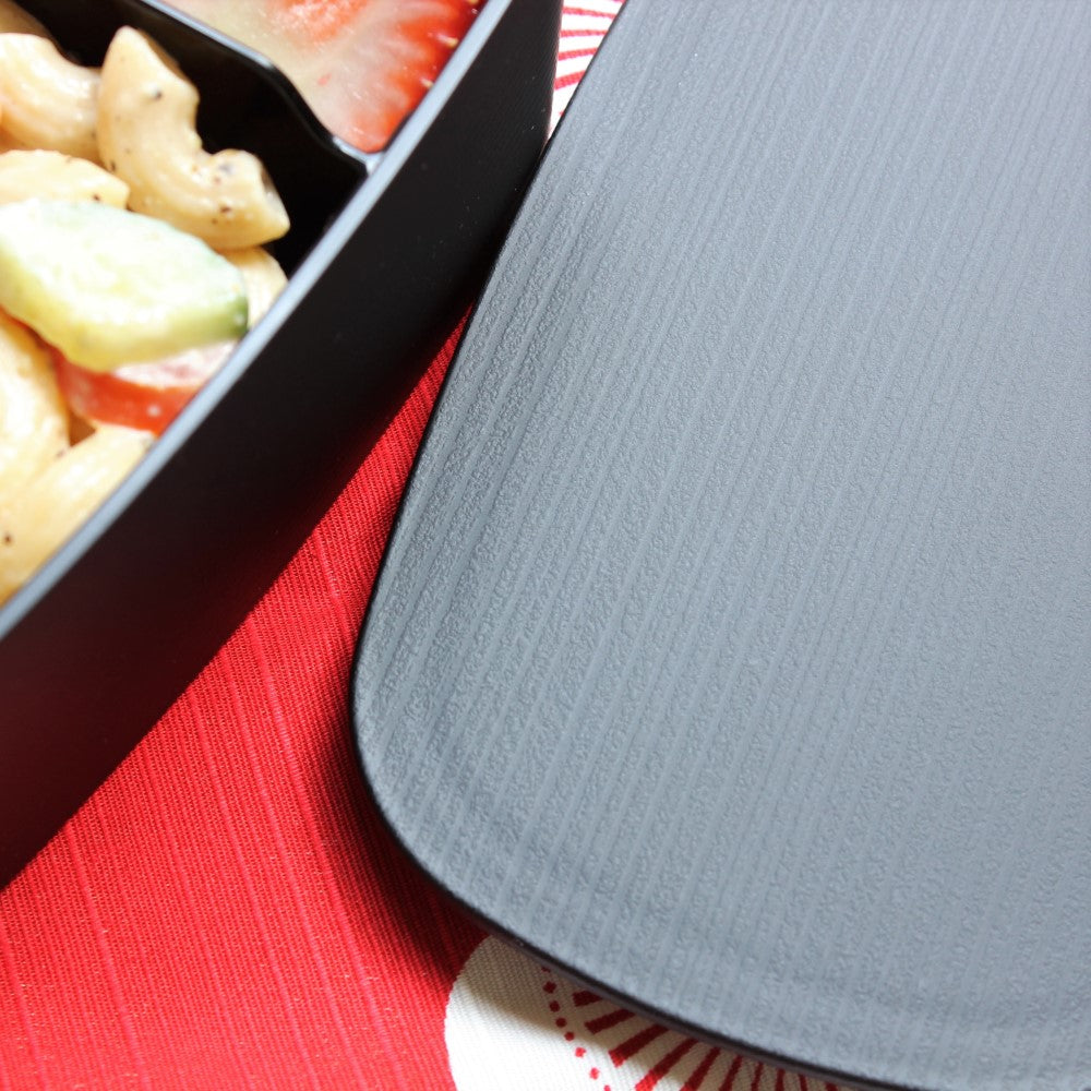 Majime Life Matte Black Nuri Wappa One Tier bento box from Japan internal divider elegant Japanese wappa Bento box lunch box for all ages Made in Japan compact dishwasher safe microwave safe
