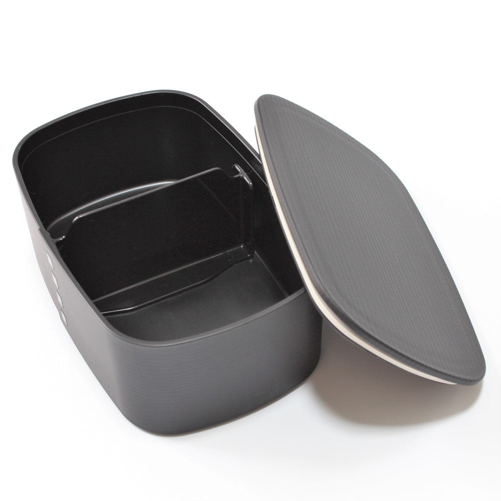 Majime Life Matte Black Nuri Wappa One Tier bento box japanese internal divider elegant Japanese wappa Bento box for all ages Made in Japan lunch box compact dishwasher safe microwave safe inside