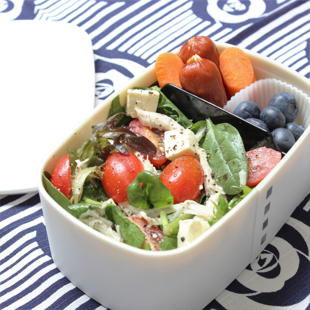 Majime Life Matte White Nuri Wappa One Tier Bento Box from Japan Microwave safe Dishwasher safe Japanese bento lunch box compact bento ideas salad