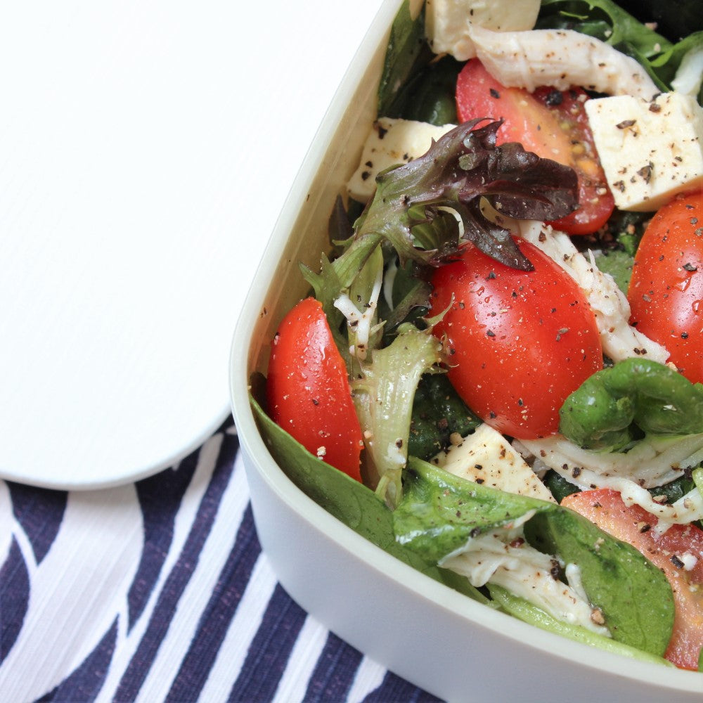 Majime Life Matte White Nuri Wappa One Tier Bento Box from Japan Microwave safe Dishwasher safe Japanese bento box lunch ideas salad