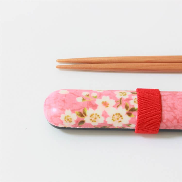 Sakura Usagi Pink Chopsticks Case Set