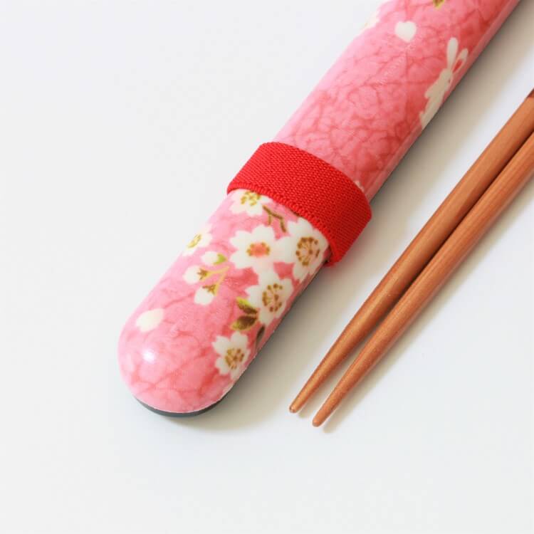 Sakura Usagi Pink Chopsticks Case Set