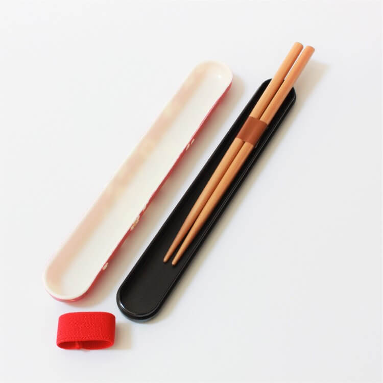 Sakura Usagi Red Chopsticks Case Set