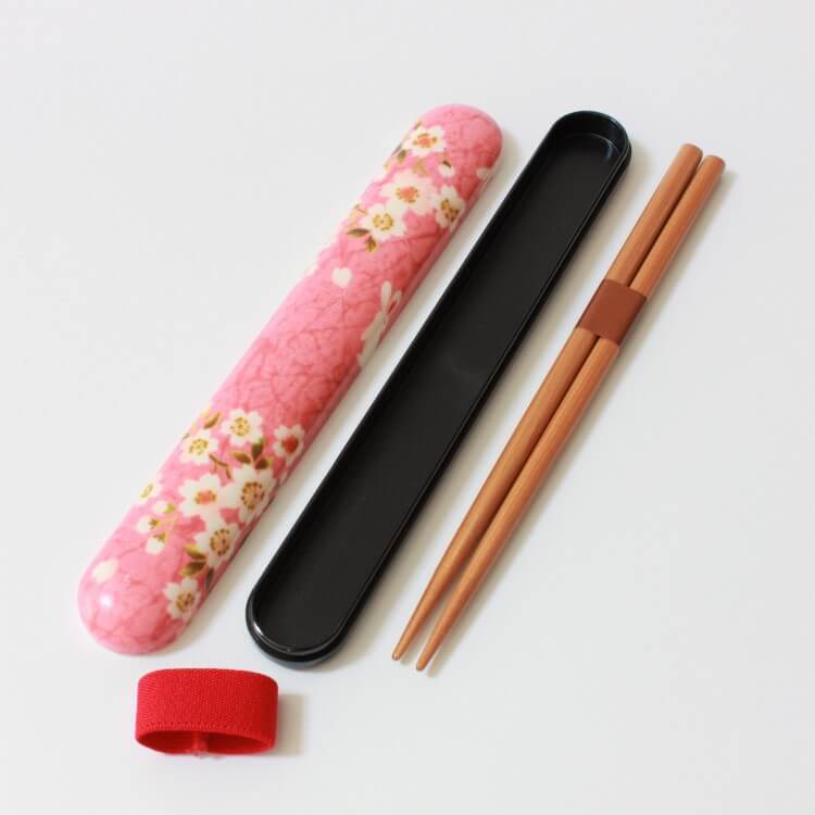 Sakura Usagi Pink Chopsticks Case Set