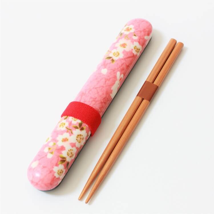 Sakura Usagi Pink Chopsticks Case Set