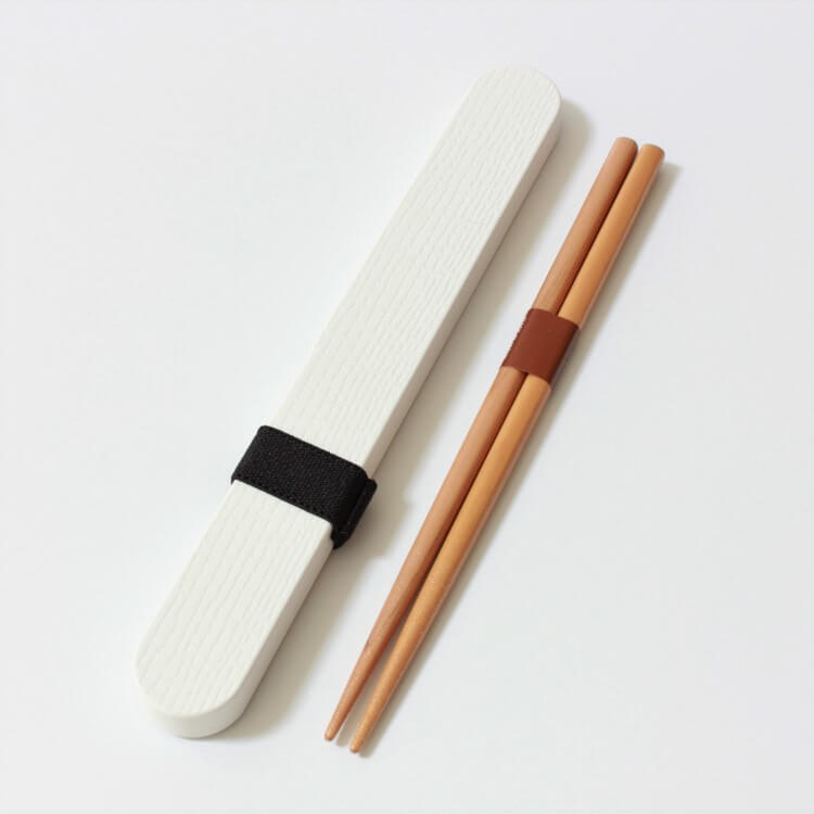 Matte white nuri wappa chopsticks case set