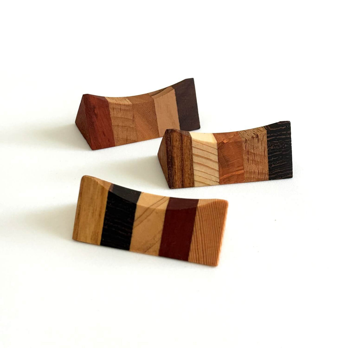 Yosegi-Zaiku Japanese Marquetry Wooden Chopstick Rests | Hand Made