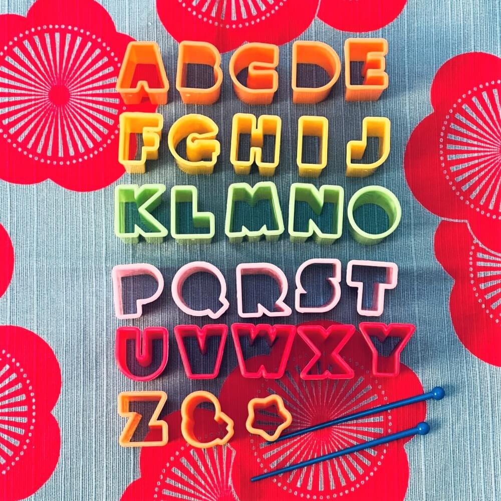 alphabet food cutter 28 pieces