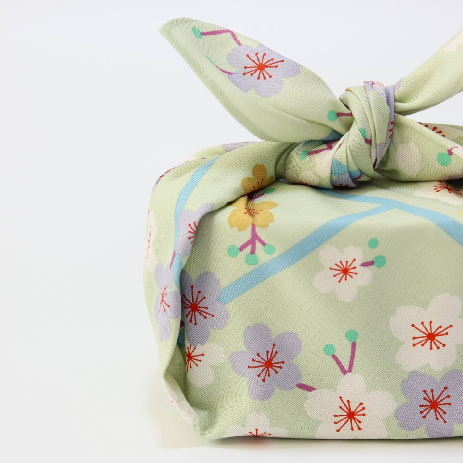 sakura green furoshiki wrapped