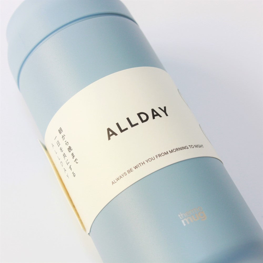 allday serenity blue drink bottle with sleeve