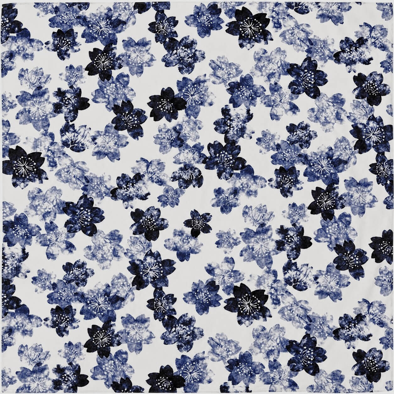 indigo sakura blossoms 100 x 100cm furoshiki wrapping cloth 