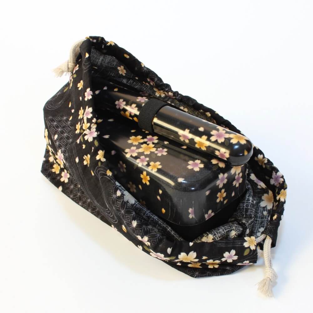 Ryusui Sakura Black Bento Box Set
