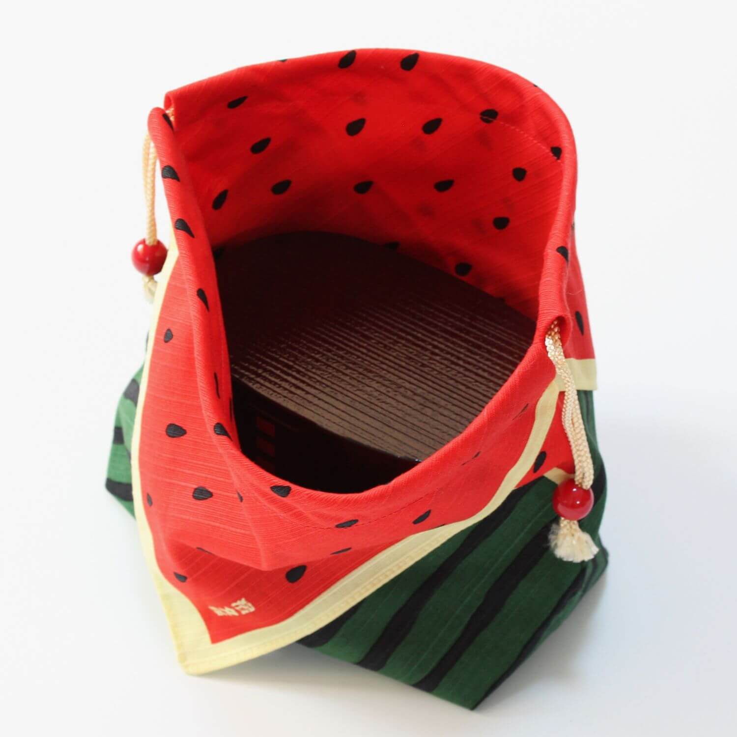 Hamamonyo Watermelon Kinchaku Bento Lunch Bag