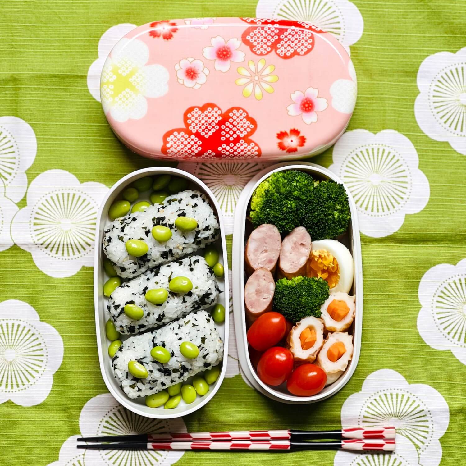 food inside kimono yume sakura pink bento box