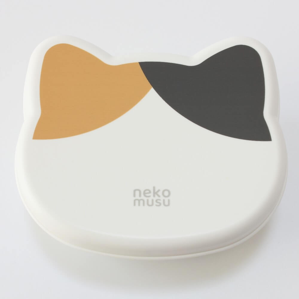 calico cat onigiri bento case and mould top 