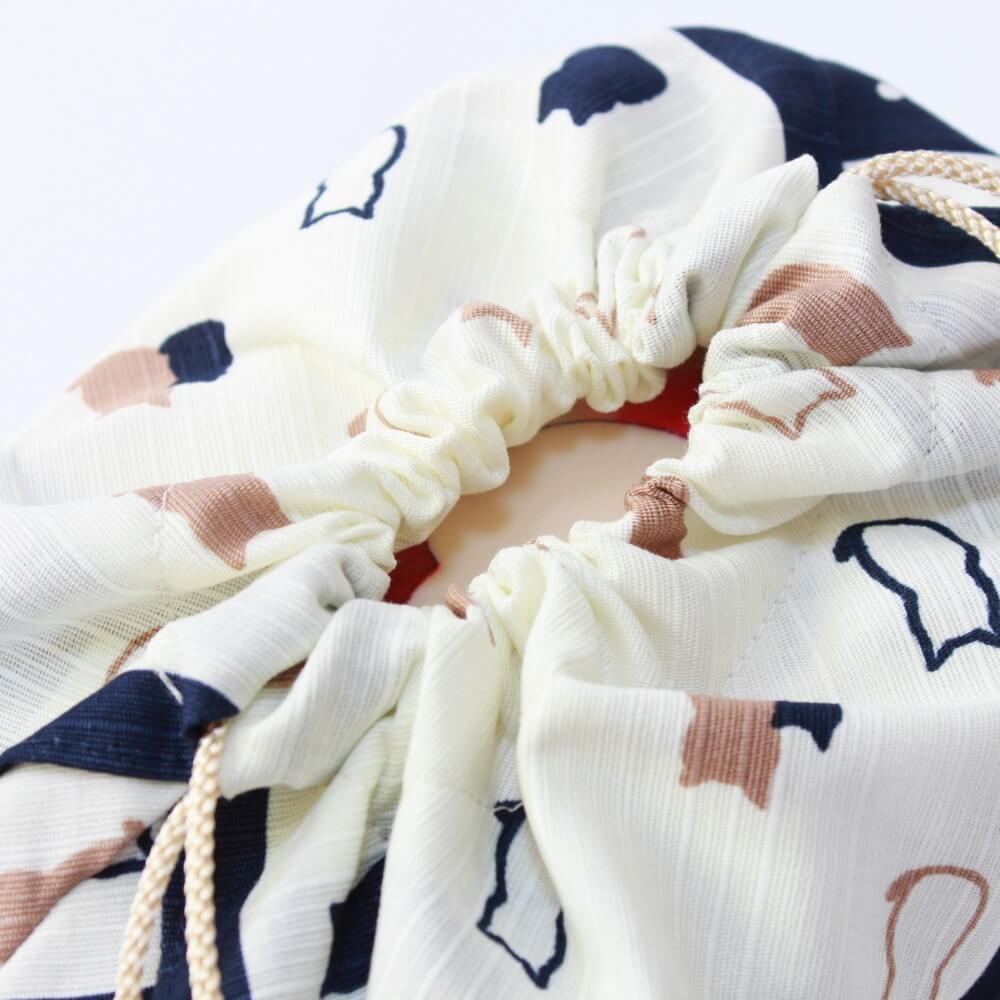 cat navy bento lunch bag closed