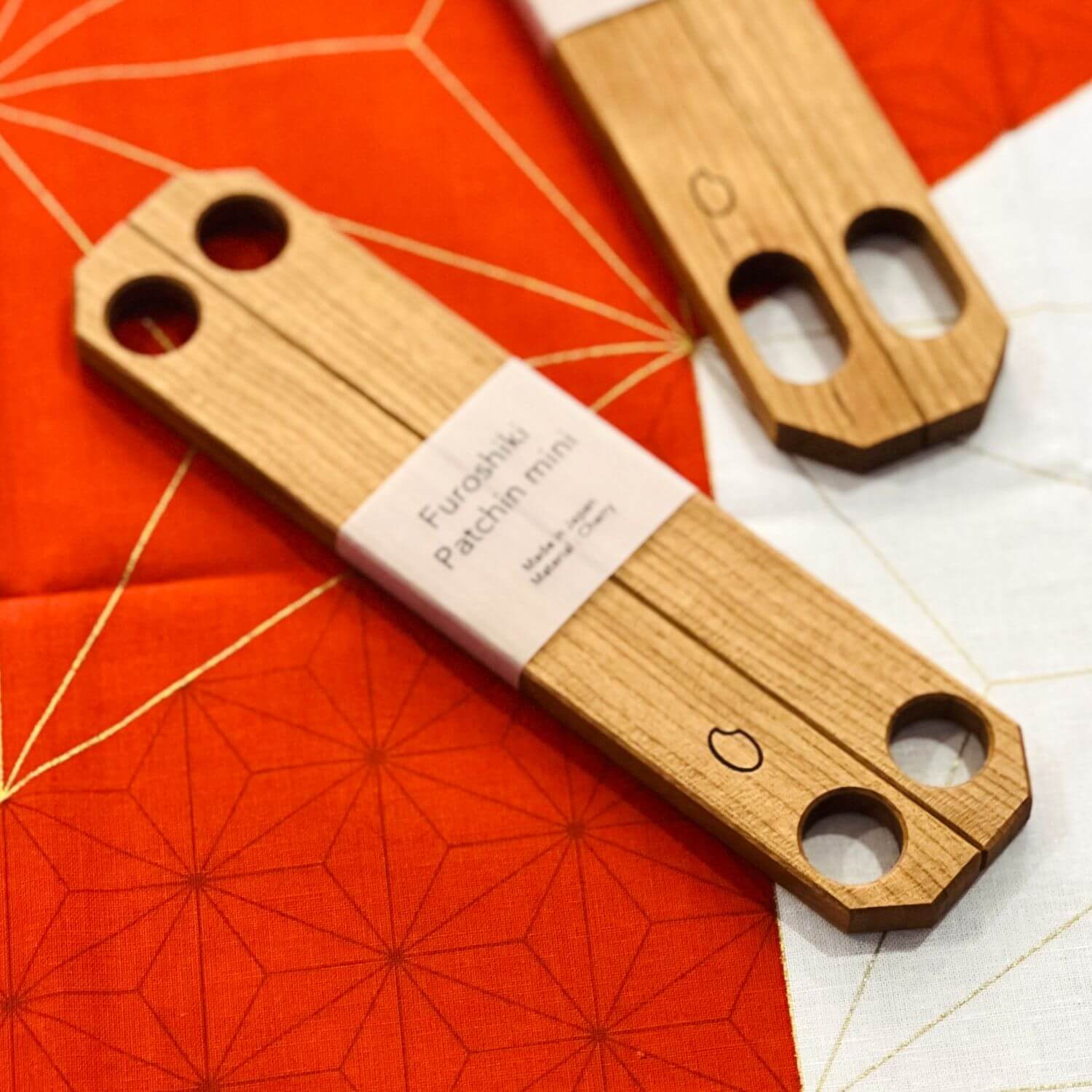 cherry wood furoshiki patchin handles mini size