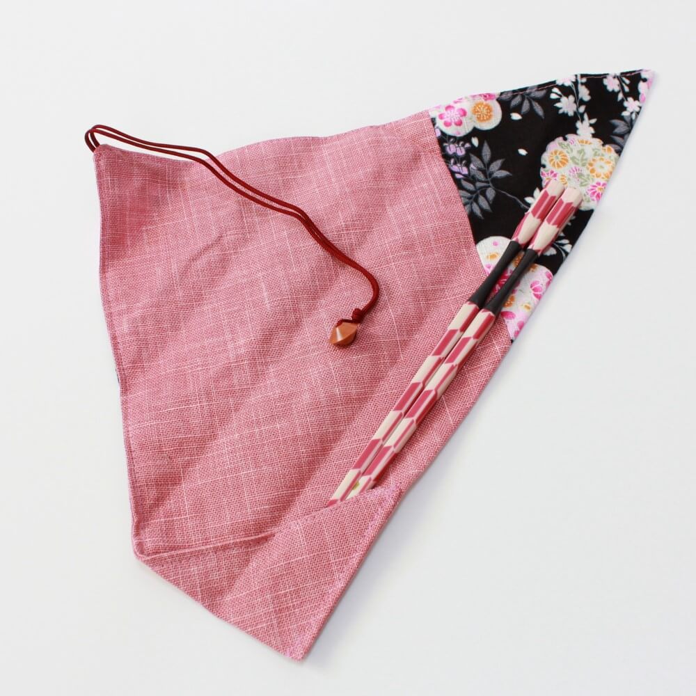 chopsticks inside flowers night fabric case