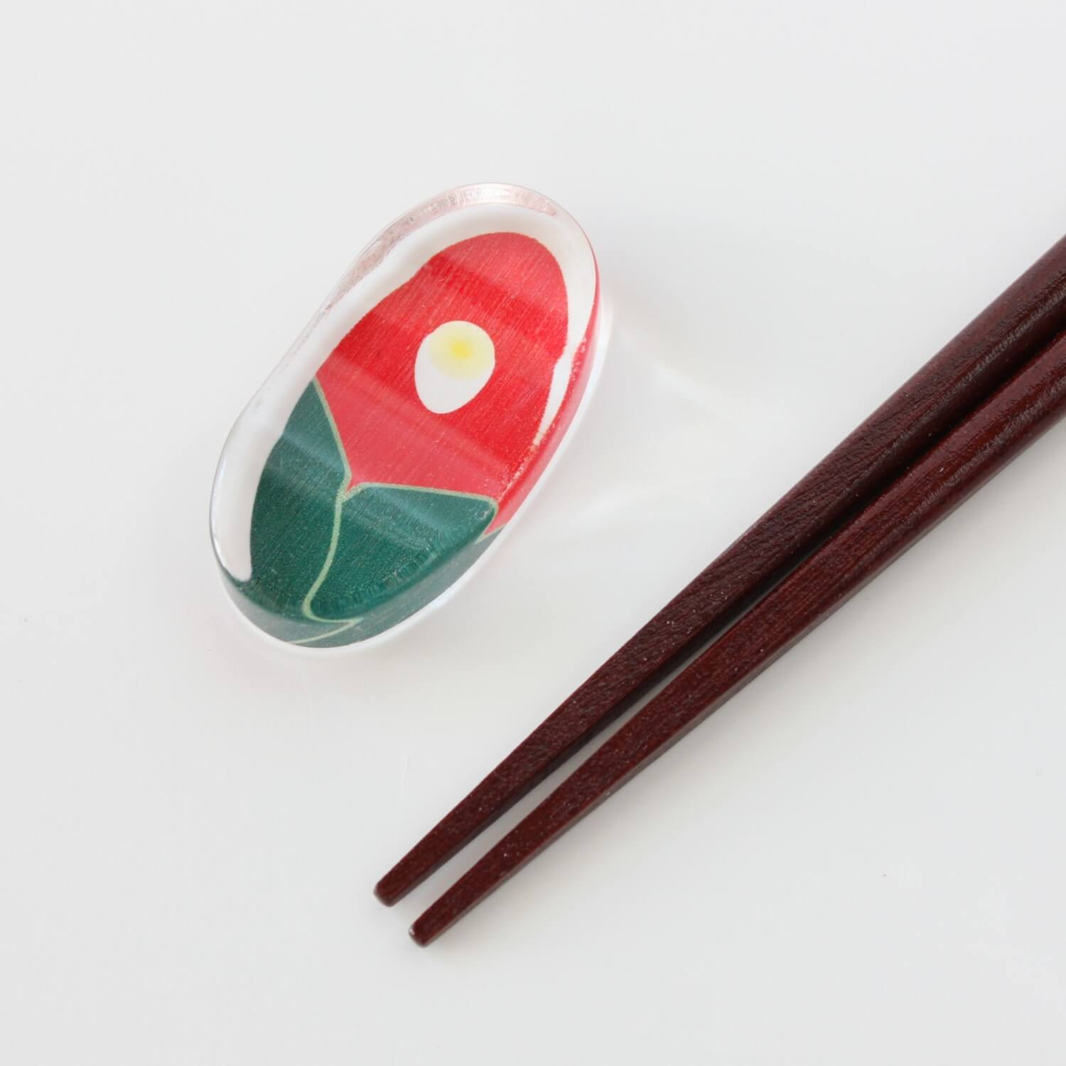 Black Cat and Camellia Chopsticks Gift Set | Wood, Hand Made