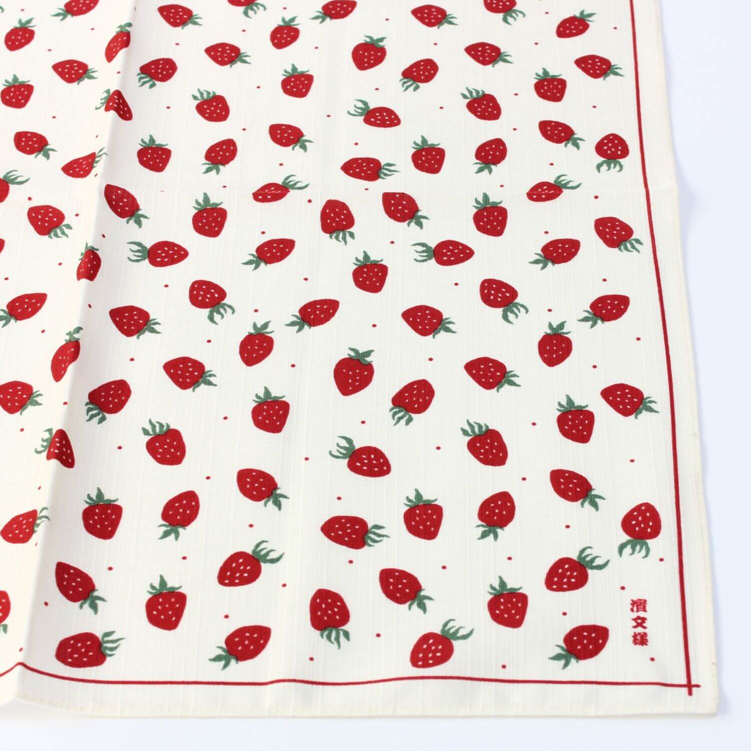 Hamamonyo Mizutama Strawberries Furoshiki Wrapping Cloth 50cm