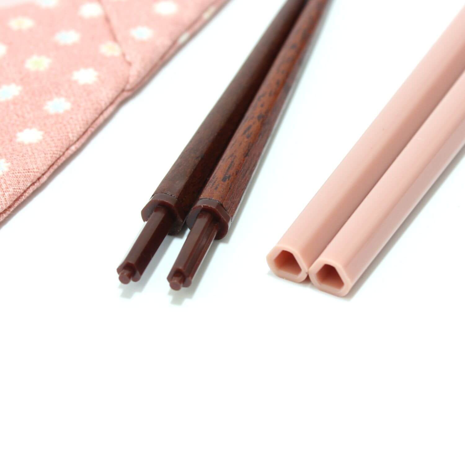 Detachable chopsticks with pouch | Candy Pink | 21cm chopsticks