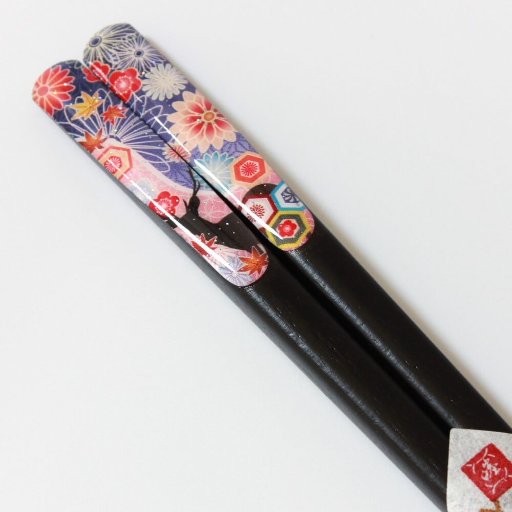 close up handles japanesque deer chopsticks