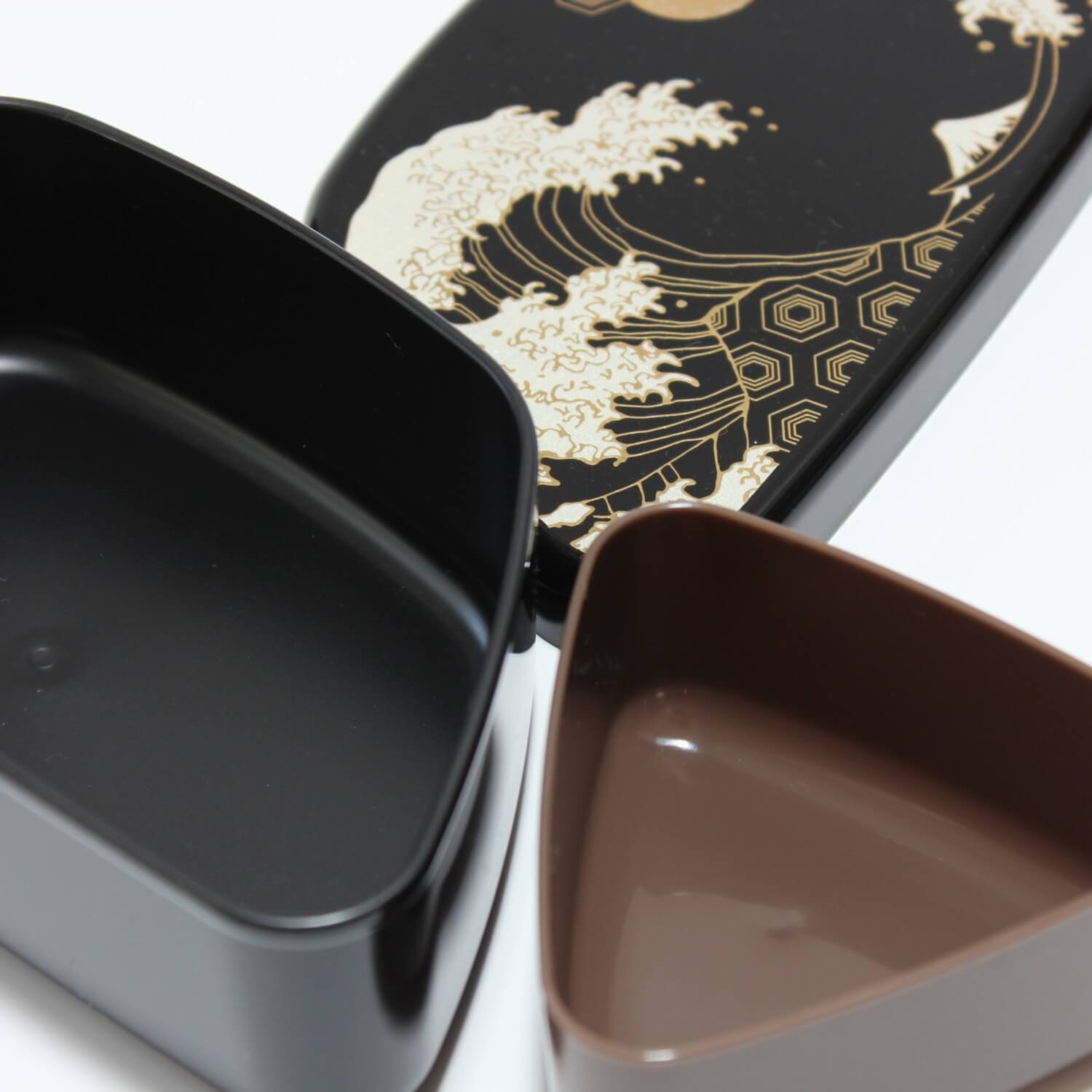 Fuji Onigiri 1 Tier Bento Box | 460ml capacity | Gold Print Lid