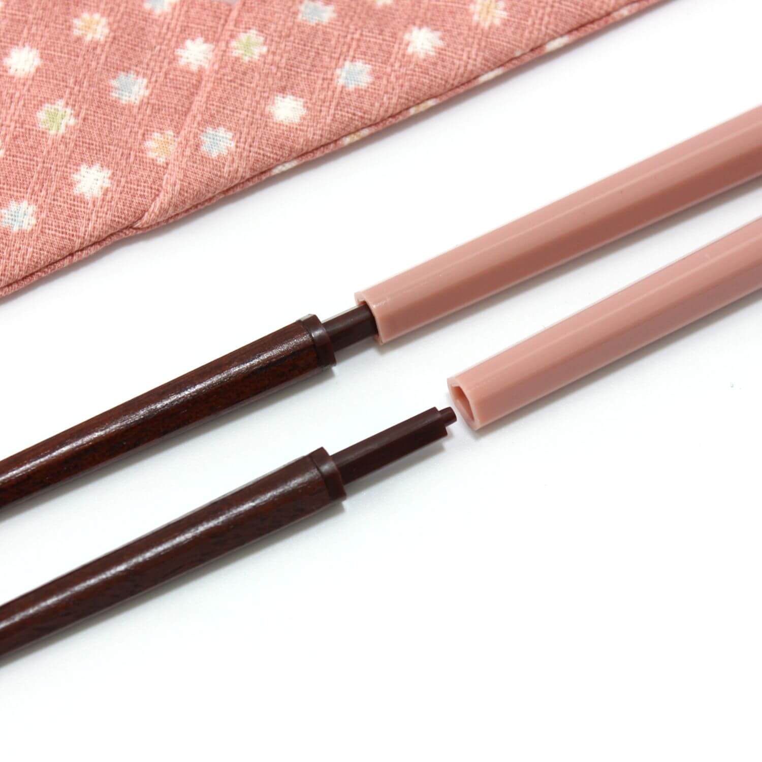 Detachable chopsticks with pouch | Candy Pink | 21cm chopsticks