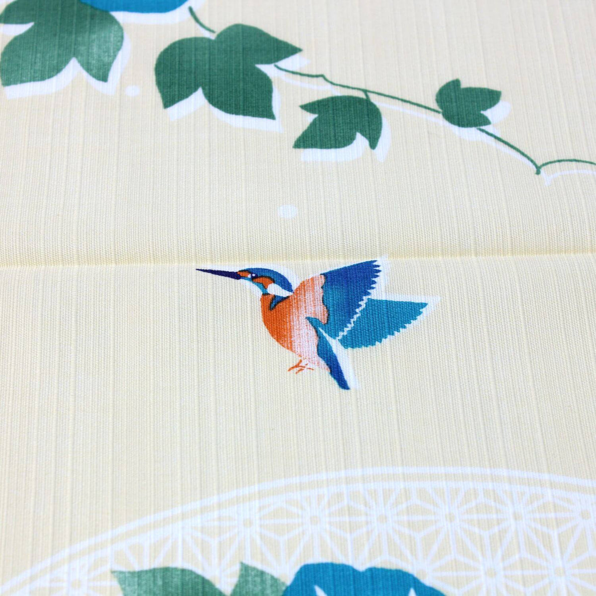 Hamamonyo Kingfishers And Morning Glory Furoshiki Wrapping Cloth 50cm