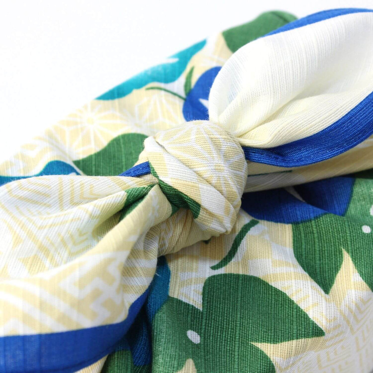 Hamamonyo Kingfishers And Morning Glory Furoshiki Wrapping Cloth 50cm