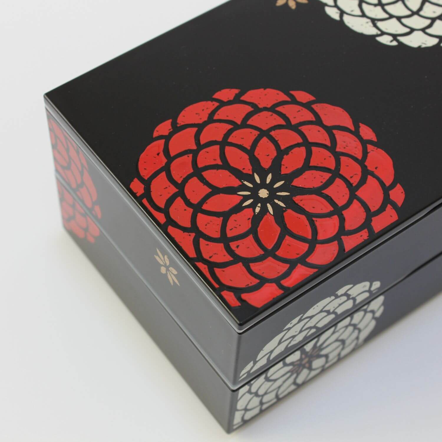 Momoka Rectangle Black 2 Tier Bento Box
