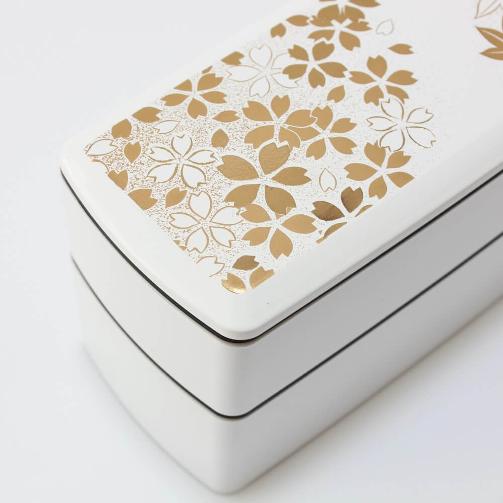 close up lid hanamaru white rectangle sakura patterns 