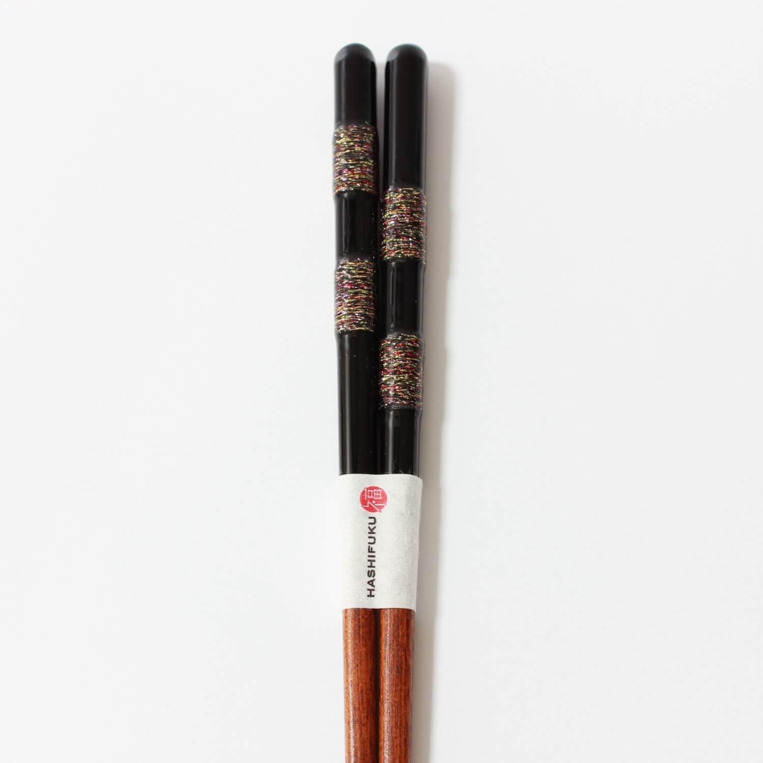 close up of handles of hananoito chopsticks