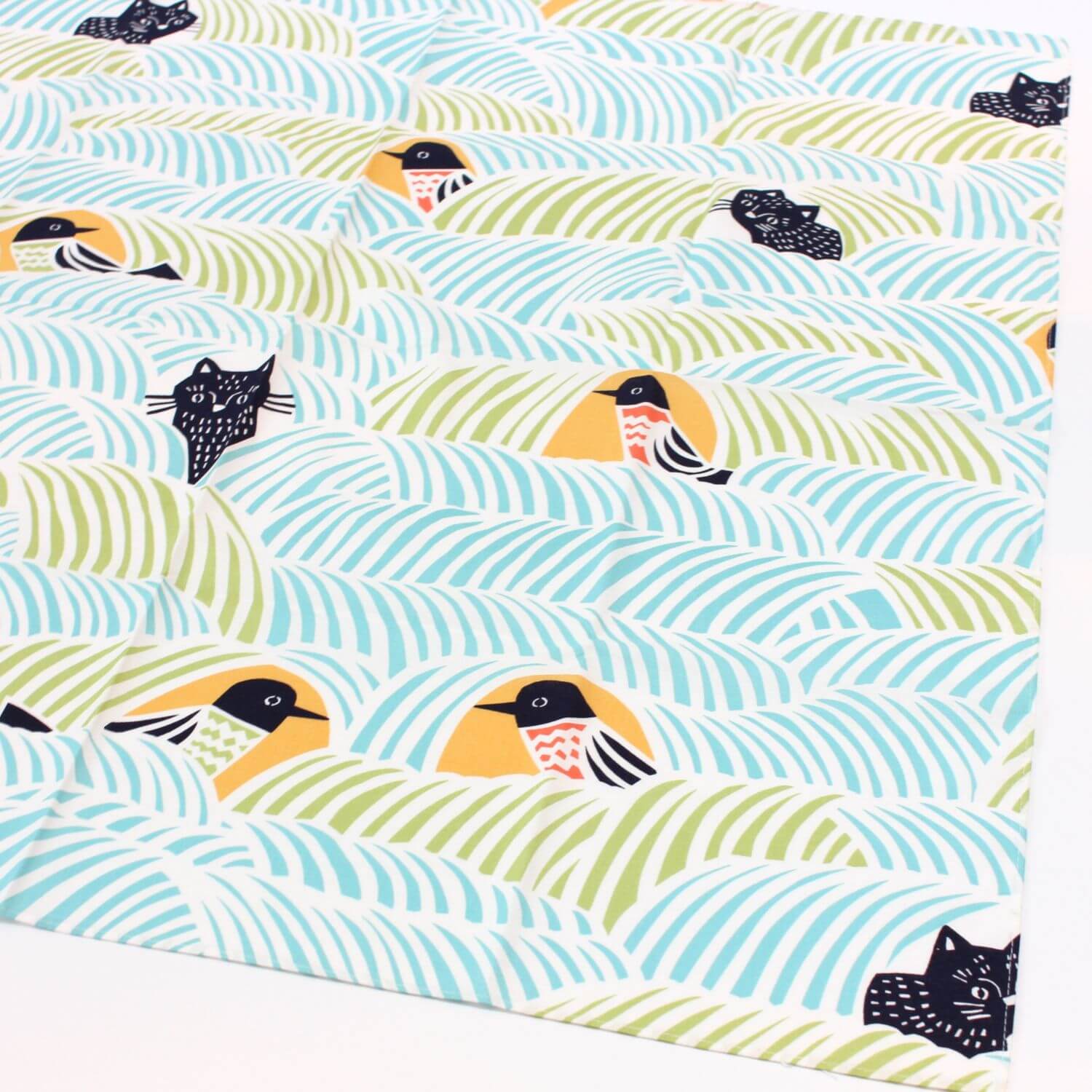 Kata Kata Cats and Birds Furoshiki Wrapping Cloth 70cm