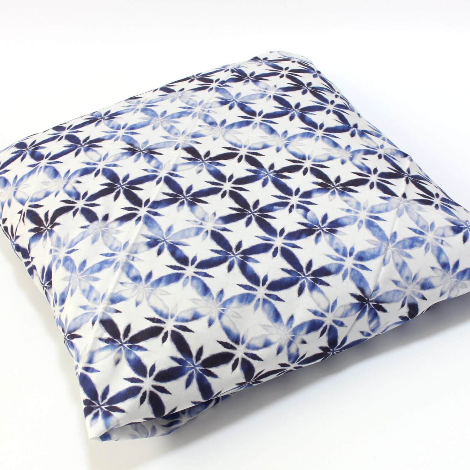 cushion wrapped in the indigo aoba 100cm furoshiki