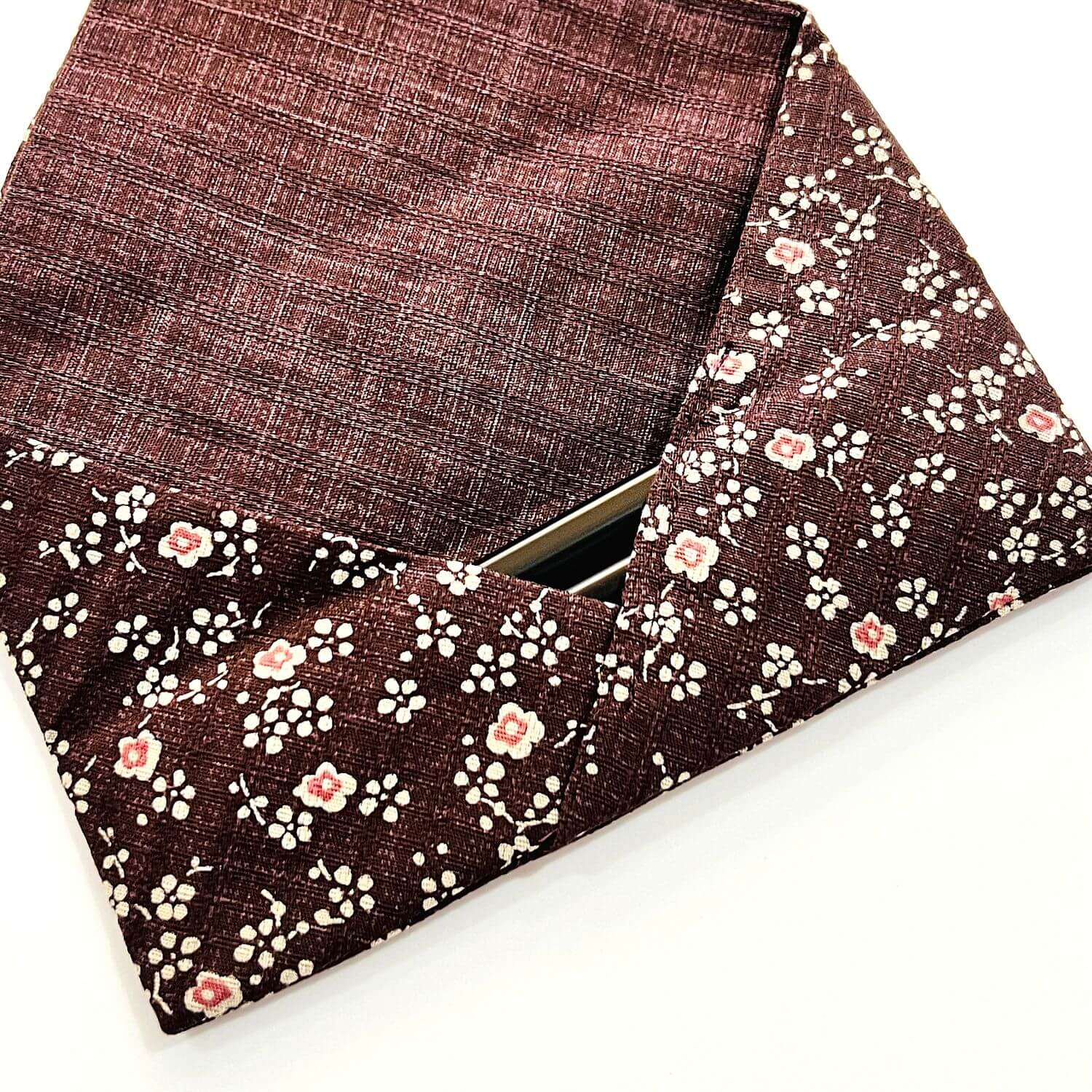 Detachable chopsticks with pouch | Plum flower purple | 23cm chopsticks