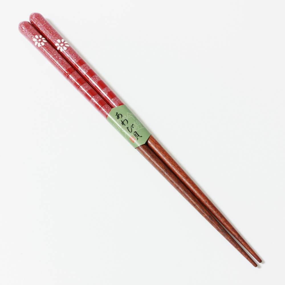 diagonal profile kainichirin red chopsticks