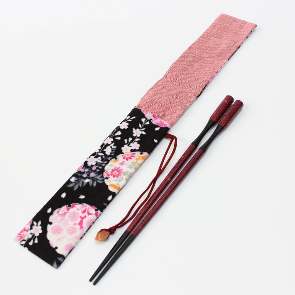 flap opened fabric chopsticks case