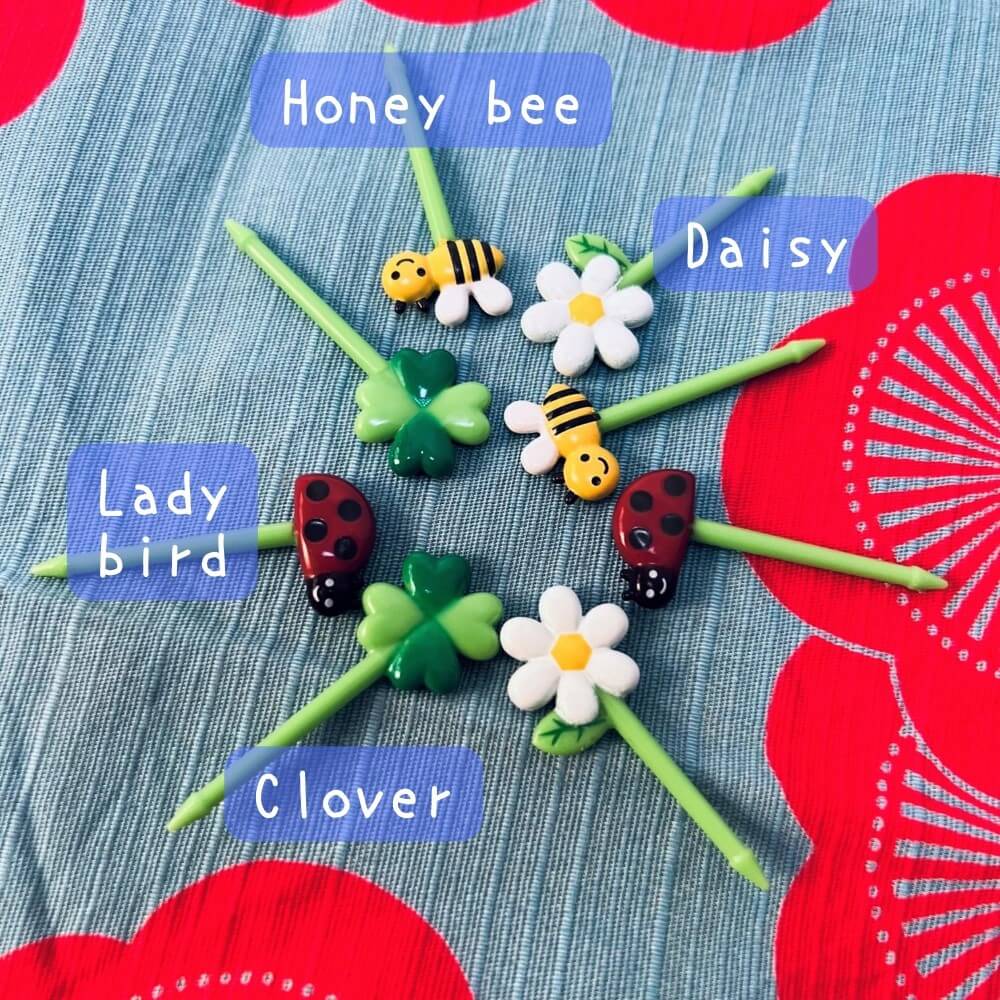 flower bee food picks with names