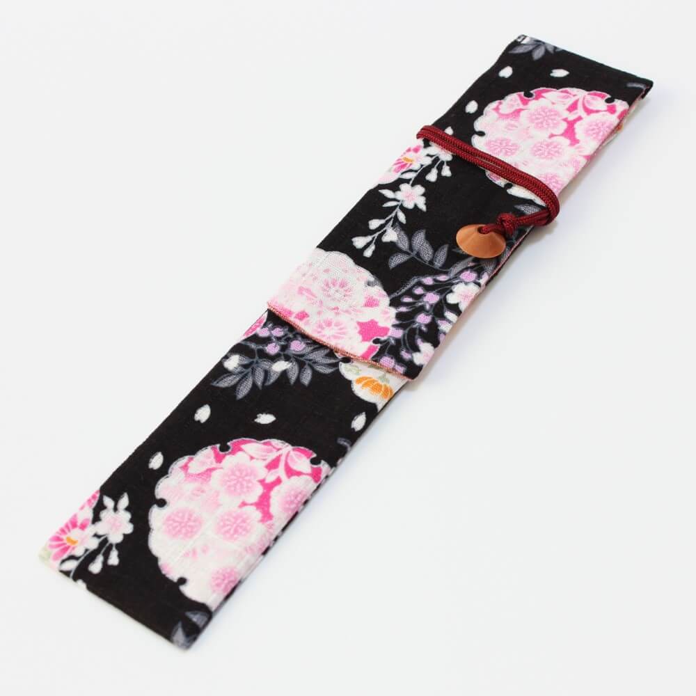 flowers in the night fabric chopsticks case flap version
