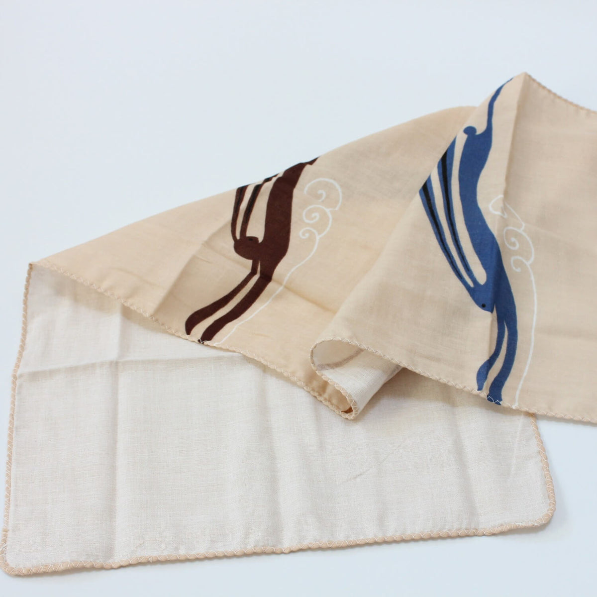 Yamamotojin Double Gauze Tenugui Rabbit Wave