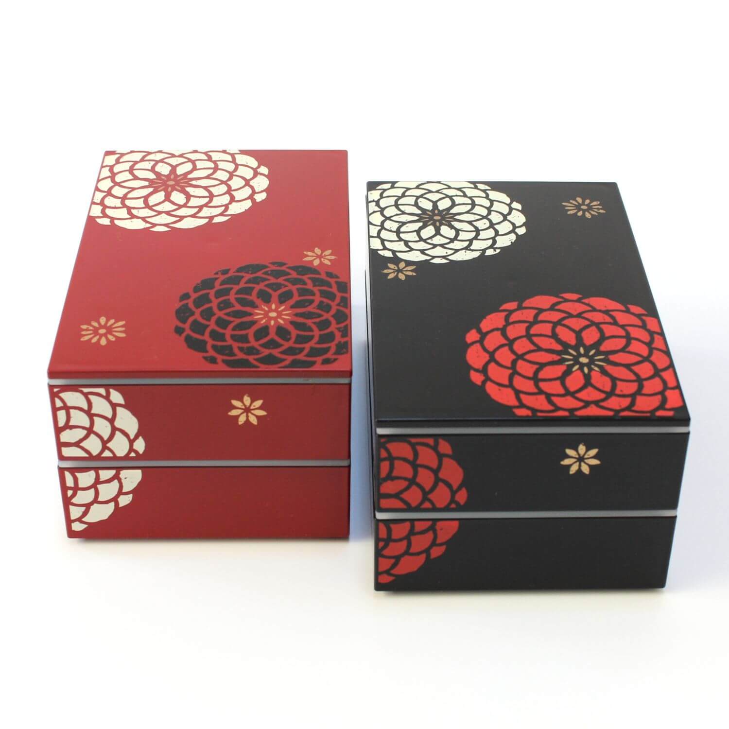 Momoka Rectangle Red 2 Tier Bento Box