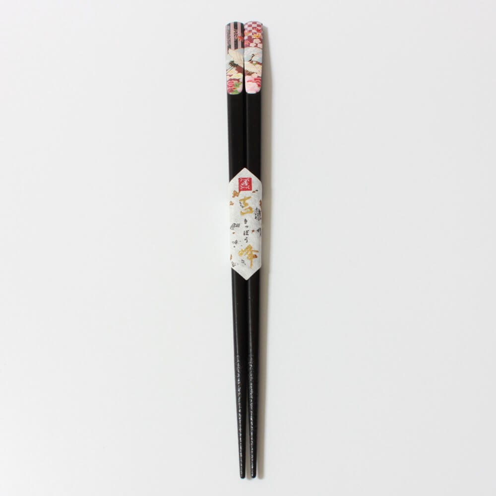 full profile japanesque  crane chopsticks