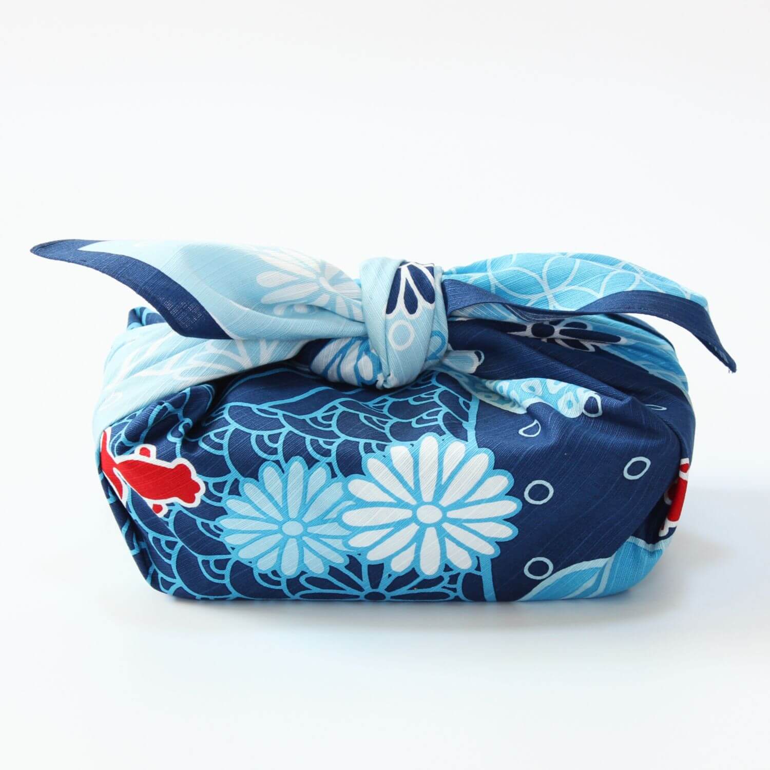 Hamamonyo Chrysanthemum and Goldfish Furoshiki Wrapping Cloth 70cm