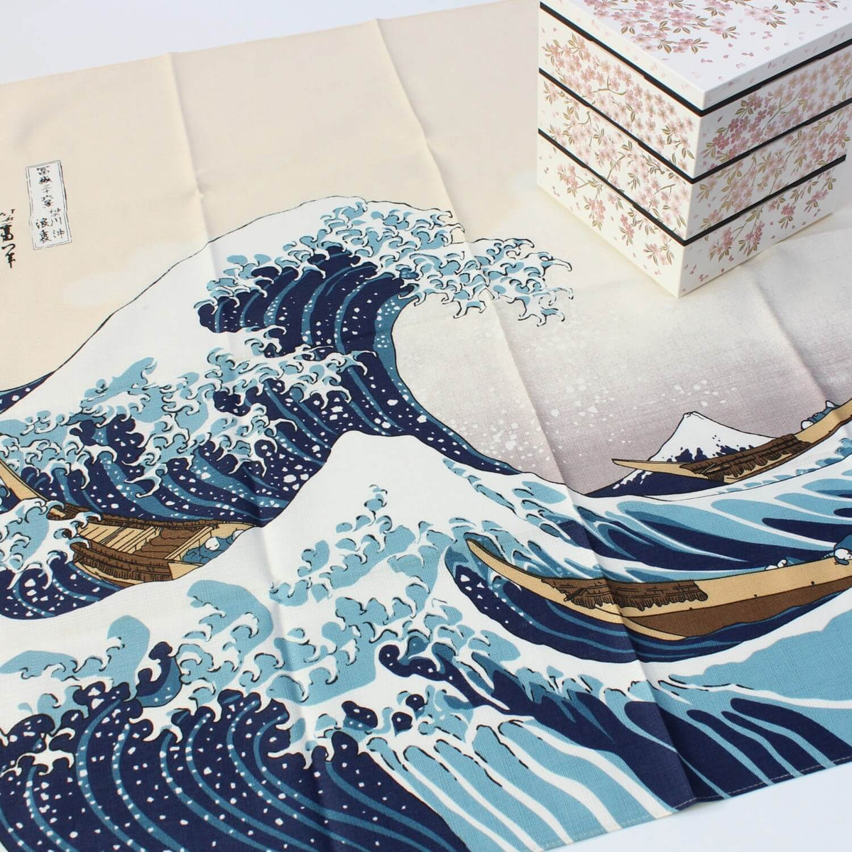 70cm Hokusai Great Wave off Kanagawa furoshiki | 100% cotton