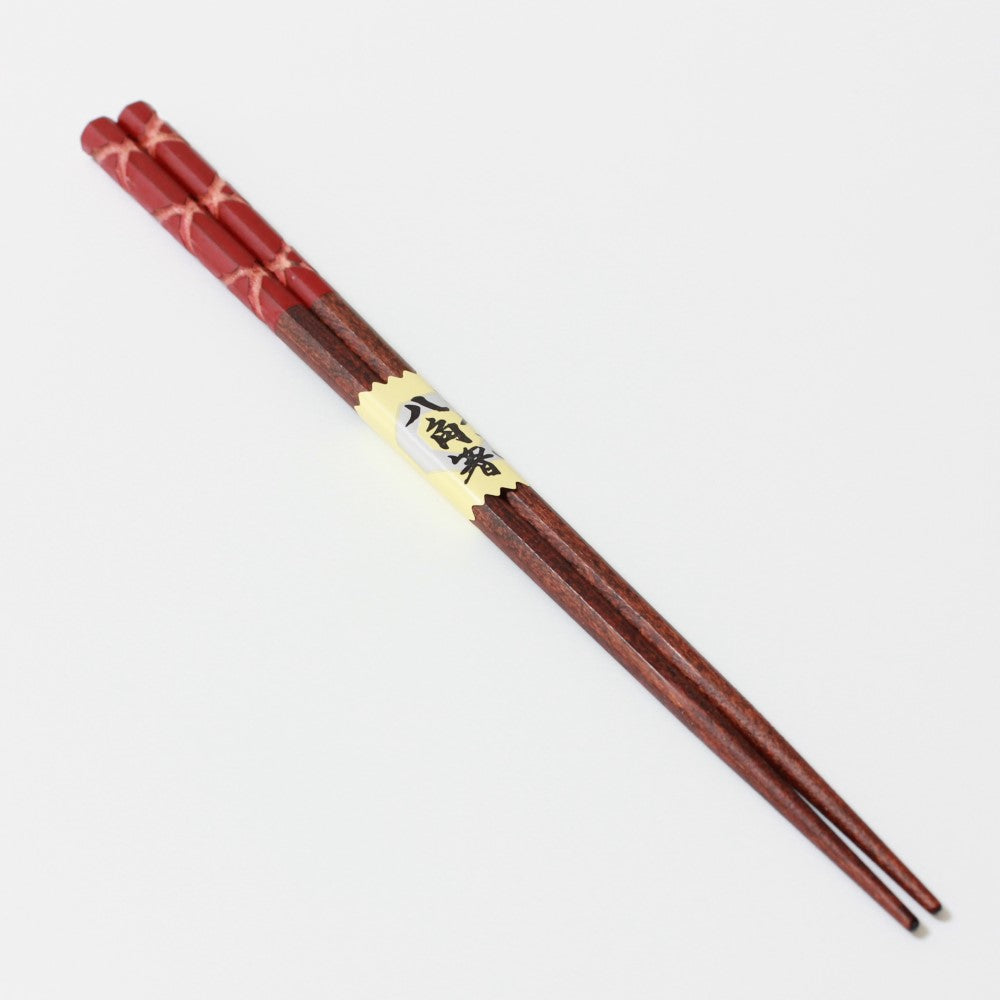 hachikaku red chopsticks diagonal